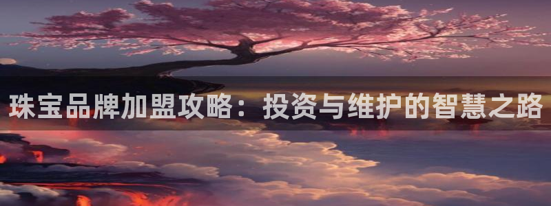 新宝5娱乐多：珠宝品牌加盟攻略：投资与维护的智慧之路