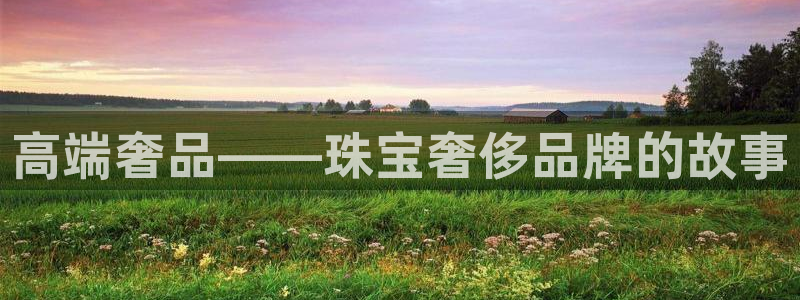 新宝5日谢29999：高端奢品——珠宝奢侈品牌的故事