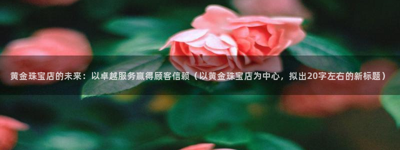 新宝5 注册：黄金珠宝店的未来：以卓越服务赢得顾客信赖（以黄金珠宝店为中心，拟出