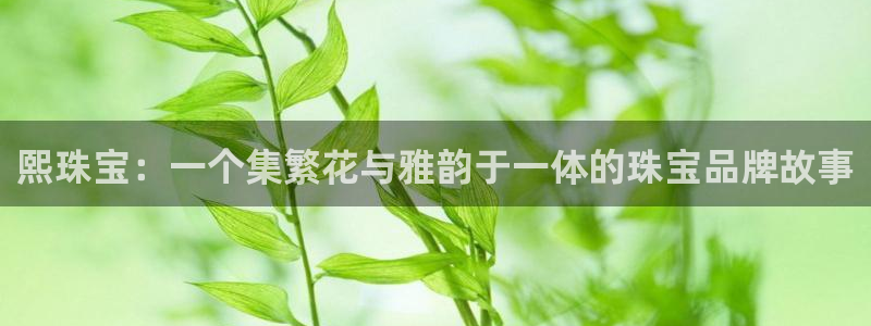 新宝5平台注册公司：熙珠宝：一个集繁花与雅韵于一体的珠宝品牌故事