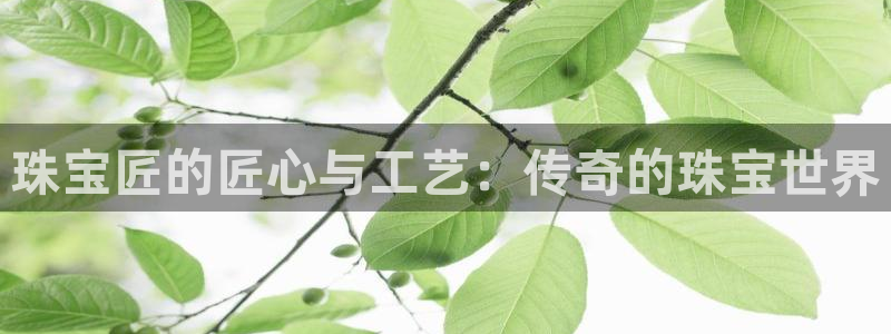 新宝5娱乐注册：珠宝匠的匠心与工艺：传奇的珠宝世界
