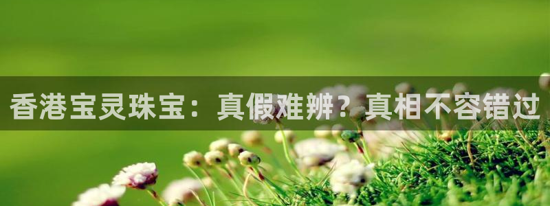 新宝5测试：香港宝灵珠宝：真假难辨？真相不容错过
